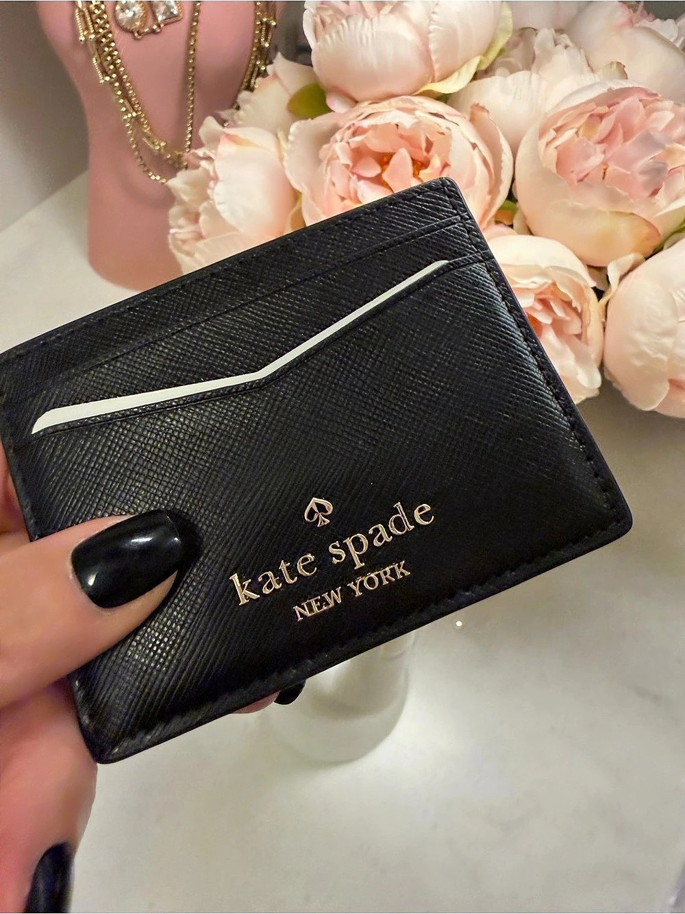 Kate Spade NWOT Black Cardholder leather Wallet 💳 Like New